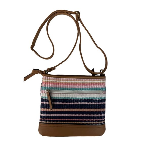 Rosetti Womens Crossbody Bag Striped Pattern Adjustable Strap - Picture 2 of 11